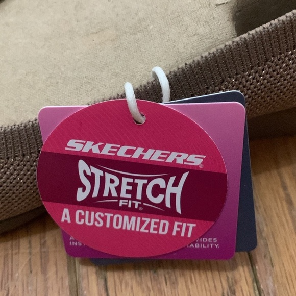 Women’s Skechers Cleo’s Memory Foam Brown Glittery Flats Size 6 NWT, No Box - Picture 7 of 8